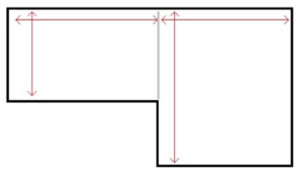 Divide your room into rectangular sections, calculate the area of each, then add them up!