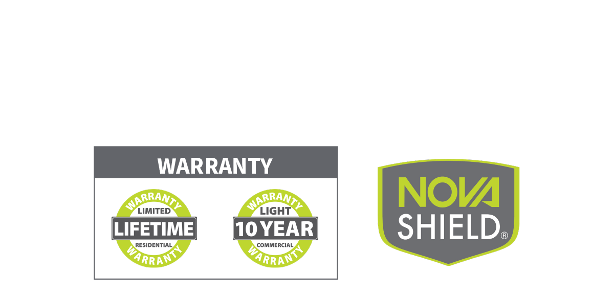 Warranties and NovaShield logos